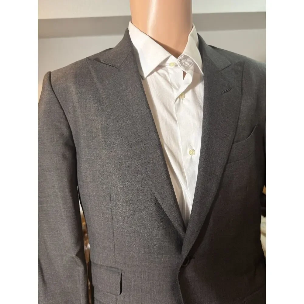 Tom Ford Brown Mohair Peak Lapel Blazer Sportcoat 50R EU 40R US Men's